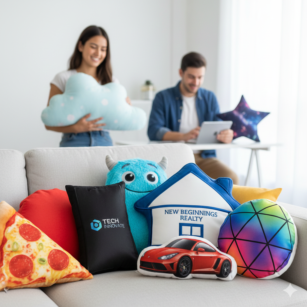 Custom 2D and 3D Shape Pillows